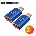 USB C till Lightning Adapter PD 20W 120W Snabbladdning Lightning Hane till Typ C Adapter För iPhone IOS till USB Typ C Konverter 2PCS TypeC to ios