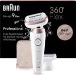 Braun Silk·épil 9 Flex - Epilator för enkel hårborttagning - 9-030 3D - White/Rose Titan