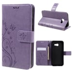 Läderfodral Fjärilar Samsung Galaxy A5 2017 Lila