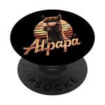 Alpaka Alpapa Fête Des Pères Meilleurs Papa Vintage Drôle PopSockets PopGrip Interchangeable