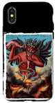 Coque pour iPhone X/XS The Devil Devouring Human in Hell Occult Monster Athée