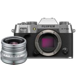 Fujifilm X-T50 + XF 16/2.8 R WR -systemkamera, silver