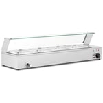 Royal Catering Bain marie - 2,000 W 4 GN 1/2 Tappkran Glasskydd