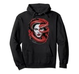 Scarlet Temptation: Woman and Snake Pullover Hoodie