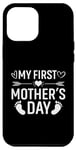 iPhone 12 Pro Max New Mom Celebrate My First Mother's Day Cute Baby Feet Case