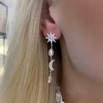 Smykkekæden Isabell Sterling Silver Öronsnäcka Med Zirconia OBE204S