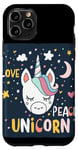 Coque pour iPhone 11 Pro Costume de licorne amusant qui dort joliment et en paix