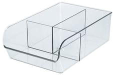 Clas Ohlson Kylskåpsförvaring med avdelare, plast, 17,8 x 28 x 9 cm