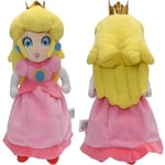 Princess Peach Plyschleksak med Röda Skor, Rosa Kjol, Gult Hår och Krona - Fylld Docka för Samling och Dekoration (FMY)
