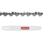 Oregon Saw Chain and Guide bar - 3/8" Low Profile, 0.50 inch (1.3mm), 57 Drive Links Chainsaw Chain and 16 Inch (40cm) A041 Mount bar for for Bosch, Makita, Stanley, Stiga, Titan, Worx and More