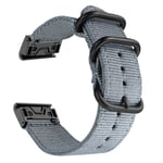 Garmin Fenix 7/6/6 Pro/Forerunner 945/935 etc. Klockarmband i nylon - Grå