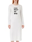 Armani Exchange Women's Sustainable, Soft Touch Casual Dress, Optic White, Large
