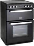 Montpellier Domestic Appliances 60Cm Ceramic Mini Range Cooker in Black with Dou