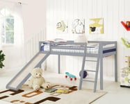 Newark Wooden Mid-Sleeper Bunk Bed with Slide