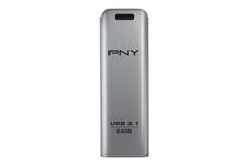 PNY Elite Steel - USB flashdrive - 64 GB