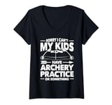 Womens Kids Archery for Mom Dad Archer V-Neck T-Shirt