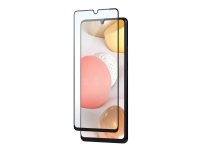 DELTACO - Skärmskydd för mobiltelefon - 2.5D - glas - ramfärg svart - för Samsung Galaxy A42 5G