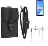 For Oppo A33 + EARPHONES Belt bag outdoor pouch Holster case protection sleeve