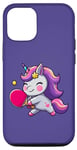 Coque pour iPhone 12/12 Pro Licorne Avec Batte De Tennis De Table Pour Ping-pong