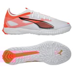 PUMA Ultra 5 Match TT Unlimited - PUMA White/PUMA Svart/Röd - Turf (TF), storlek 47