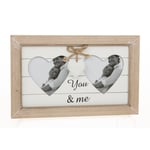 Double Heart Photo Frame You & Me Love Valentines Anniversary Gift