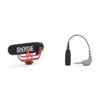 RØDE VideoMic GO Lightweight On-Camera Shotgun Microphone + SC4 TRS to TRRS Adaptor (3.5mm - Smartphone, Laptop Compatible) for Filmmaking, Content Creation and Location Recording