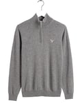 Gant Superfine Lambswool Half Zip M Dark Grey Melange (Storlek XL)