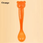 2pcs Baby Feeding Spoon Temperature Sensing Infant Flatware Orange
