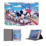 Heroes & Disney Character Tablet Cases For Samsung Galaxy Tab 4 8 inch SM T330 T331 T335 T337 Kids Cover (Mickey Minnie Fun Fair)