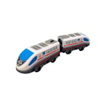 Novalight Battery Operated Action Locomotive Train, Magnetic Connection, Powerful Engine Bullet Train Set for Toddlers, Compatible with T homas Brio Tracks