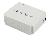 StarTech.com USB Wireless-N-nätverksskrivarserver med en 10/100 Mbps-port - 802.11 b/g/n - Printserver - USB 2.0 - 10/100 Ethernet x 1 - vit