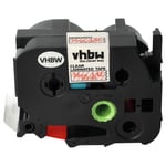 vhbw 1x Ruban compatible avec Brother PT RL700S, P900W, P950NW, P950W, P900, P900NW imprimante d'étiquettes 36mm Rouge sur Transparent