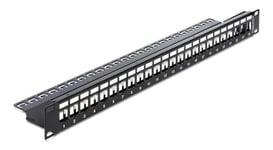 Delock 19″ Keystone Patch Panel 24 Port black