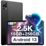 DOOGEE T30 Pro Tablette Android 13, 11 Pouces 2.5K Tablette tactiles, 15+256GB/ 8580mA/20 MP+8MP/Helio G99/Dual 4G LTE+5G WiFi/Widevine L1/Type-C/OTG/GPS