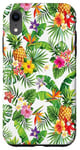 Coque pour iPhone XR Ananas tropical avec motif floral