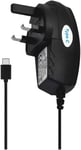 Charger for Motorola Moto G50 TYPE C 3 Pin Mains Charger Adapter By KP TECHNOLOGY (BLACK)