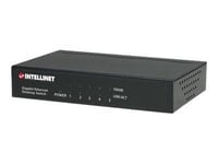 Intellinet 5-Port Gigabit Ethernet Switch, Metal, Box - Commutateur - 5 x 10/100/1000 - de bureau
