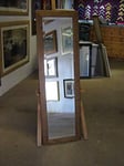 New LONG Antique Mahogany stained 16" x 52" Flat Solid Pine Full length Dressing Mirror