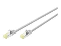 Digitus - Patch-Kabel - Rj-45 (Hane) Till Rj-45 (Hane) - 7 M - Sftp - Cat 6A - Startad, Halogenfri, Formpressad, Hakfri - Grå