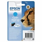 Genuine Epson T0712, Cheetah Cyan Ink Cartridge Stylus SX215  SX218  SX415 TO712