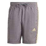 adidas Men Aeroready Essentials Chelsea 3-Stripes Shorts, XL Tall, 3 inch Charcoal