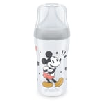 NUK Perfect Match Mickey nappflaska Mouse med temperatur Control 260 ml från 3 månader i grått