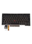 Lenovo - notebook replacement keyboard - with Trackpoint - French - Laptop tagentbord - till ersättning - Fransk - Silver
