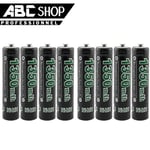 LOT 8 PILES ACCUS RECHARGEABLE AAA BTY NI-MH 1350mAh 1.2V AAA LR03 LR3 R03 R3 H03 H3 3A
