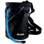 Sukoa Sac à Craie pour Escalade, Sac à Craie avec Ceinture à Clip Rapide et 2 Grandes Poches à Fermeture éclair, équipement d'escalade (Bleu)