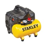 Stanley - Compresseur, compresseur d'air sans huile, compresseur silencieux, horizontal, 1 ch, 8 bar, cuve 6 l