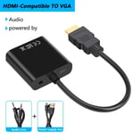 Adaptateur HDMI vers VGA - Sortie jack et câble Audio - Brancher un écran ou projecteur sans avoir une sortie HDMI - Straße Tech ®