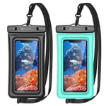 Syncwire Waterproof Phone Case, 2 Pack IPX8 Universal Waterproof Phone Pouch Underwater Dry Bag Compatible with iPhone 12 SE2 11 Pro XS Max XR X 8 7 6s Plus Galaxy S10 S9 Note 10 Google Pixel Up to 7"
