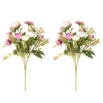 2 bunches Small Rose Artificial Flowers,Realistic artificial flowers,Artificial flowers in vases for interior decoration artificial flowers, Artificial flowers for family cafe wedding