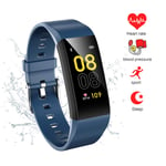 Fitness Tracker Heart Rate Monitor, Waterproof Sports Activity Tracker Watch with Sleep Monitor Calorie Counter Smart Pedometer for Men Women Kids Blue